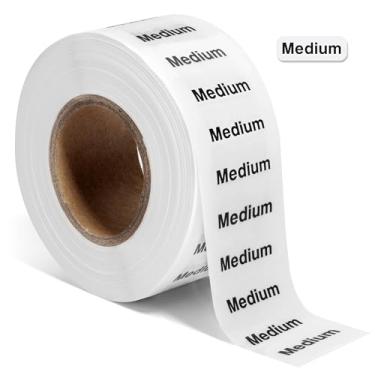Imagem de 250 etiquetas de tiras de tamanho médio para roupas, etiquetas de 3,2 cm x 12,7 cm, médio, 250 etiquetas/rolo, etiquetas adesivas transparentes para camisas, calças, acessórios, roupas de varejo