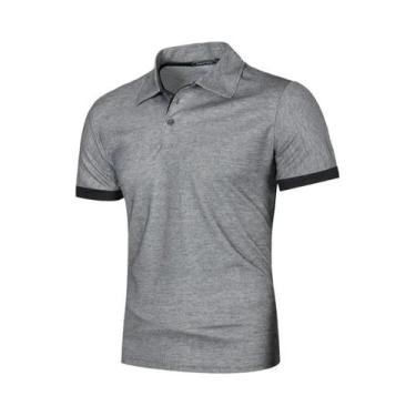 Imagem de Camisa Polo Masculina Leve de Manga Curta - Cor Sólida - Ideal para Ve