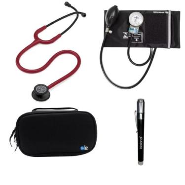 Imagem de Kit Estetoscopio Littmann + esfigmo + case + Laterna - Cores Variadas 