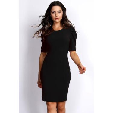 Imagem de Vestido PKS Social Curto Manga Bufante Preto-M, M