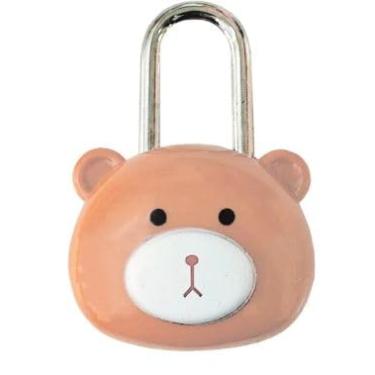 Imagem de Cadeado de Mala em Forma de Urso, 2 Dígitos, Bloqueio de Segurança para Bagagem, Design Fofo de Urso
