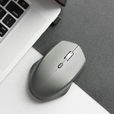 Imagem de Mouse sem fio, mouse alimentado por bateria de modo único de 2,7 G com receptor USB, design ergonômico, adequado para uso em escritório e entretenimento, compatível com laptops e desktops