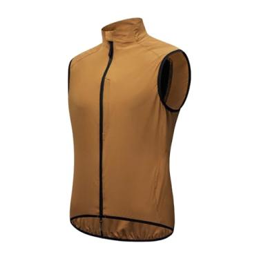 Imagem de Vroomoto Colete de ciclismo à prova de vento, colete de bicicleta leve com faixa refletiva para homens e mulheres, bolso no peito, material de nylon, bainha elástica, cordão para corrida, caminhada