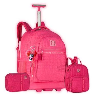 Imagem de Kit Mochila Rodas Rebecca Bonbon Viagem Lancheira E Estojo - Clio Styl
