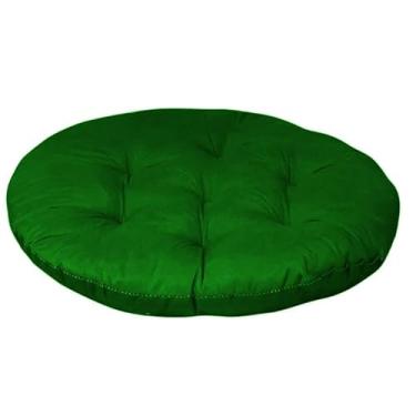 Imagem de Almofada Para Cadeira Redonda 80x80 cm Com Futon Para Decoração Cadeira Sofá Quarto (Verde)