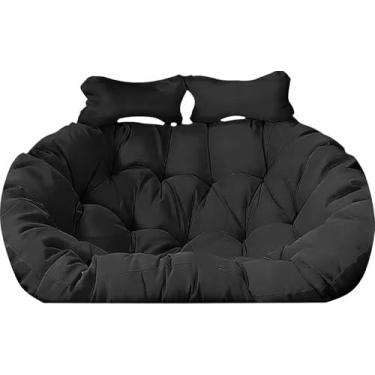 Imagem de Substituição Impermeável Do Coxim Da Cadeira Do Ovo De Suspensão Da Pessoa Dupla, Almofada Das Almofadas Da Cadeira Do Salão Do Balanço Da Rede De 2 Lugares