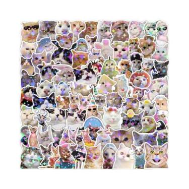 Imagem de Adesivos De Animais Fofos De Gato 10 50 100 200pcs Cortados a Laser À 