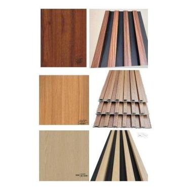 Imagem de Painéis Ripados De Madeira Ecológica Kit C/18 100x16.8x1.8cm - ABM LTD