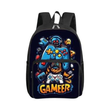 Imagem de Mochila Com Padrão De GamePad Em 3D Para Meninos E Meninas, Bolsa Esco