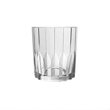 Imagem de Conjunto 6 Copos de Vidro Rocks Zaira 340ml Transparente Design Geométrico Moderno para Drinks Whisky Coquetéis Água Sucos Vidro Resistente Elegante para Casa Bar Cozinha