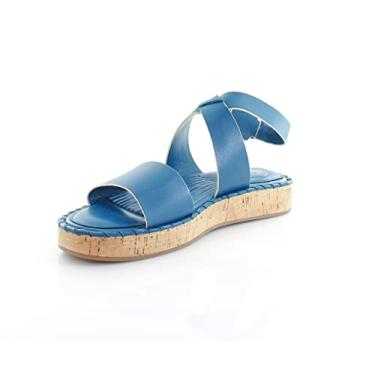 Imagem de Franco Sarto Sandálias Rasteiras Femininas, Azul-petróleo, 7.5