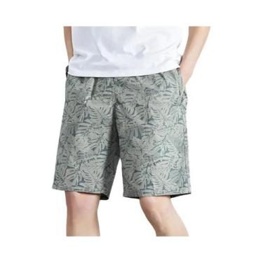 Imagem de Bermuda Masculina plus Size De Verão Casual Em Algodão Respirável Para