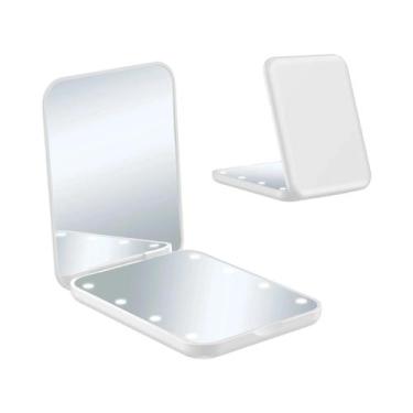 Imagem de Espelho De Maquiagem Mini LED Portátil 1X 2X Aumentador Iluminado Espe