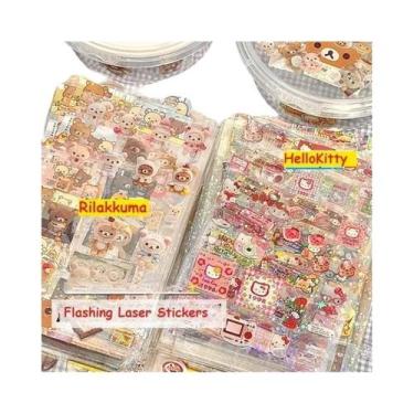 Imagem de Adesivos De Desenho Animado Fofos Hello Kitty E Rilakkuma, 5 Folhas, A
