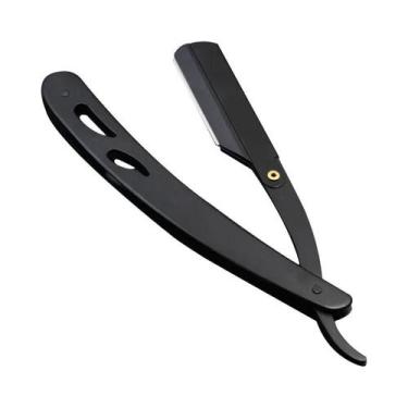 Imagem de Navalha De Barbeiro Profissional Manual Em Aço Inoxidável Com Lâmina R