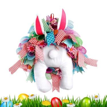 Imagem de Guirlanda de porta de páscoa | guirlanda sazonal engraçada de Páscoa | guirlanda de bumbum de coelho para decoração externa - para ambientes internos e externos, janela, , quintal, quarto