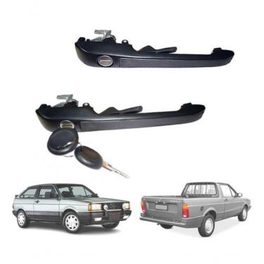 Imagem de Kit 2 Maçanetas Da Porta Diant Gol Quadrado Saveiro 87 à 94 - Un / 2 [f103]