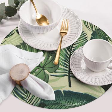 Imagem de 6 Jogo Americano Redondo PVC Mesa Posta Costela Adão