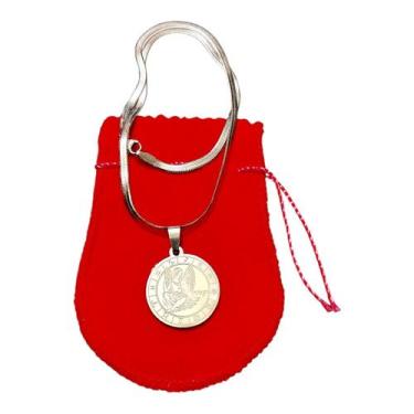 Imagem de COLAR corrente AÇO INOX Snake 45 cm pingente signo virgem - ASA