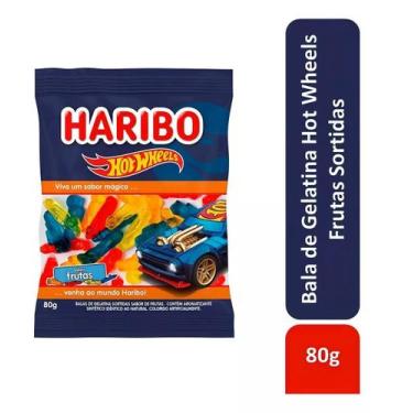 Imagem de Bala De Gelatina Frutas Hot Wheels Haribo 80g