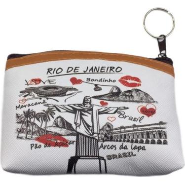 Imagem de Porta Moedas material sintético Lembrança do Rio De Janeiro Cristo Red