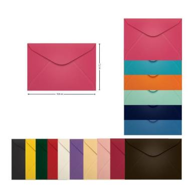 Imagem de Envelope Pequeno Corlorido 72x108 Visita 100 Unidades Scrity, Cancun