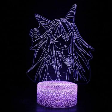 Imagem de Candeeiro de mesa Zhongshan Danganronpas 3D LED Colorful Touch Remo - 