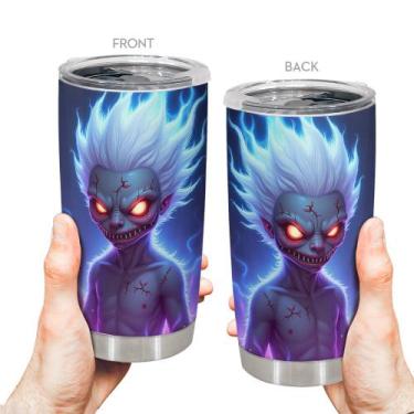 Imagem de Caneca de viagem Oasisdream Tumbler 600ml de aço inoxidável com tampa