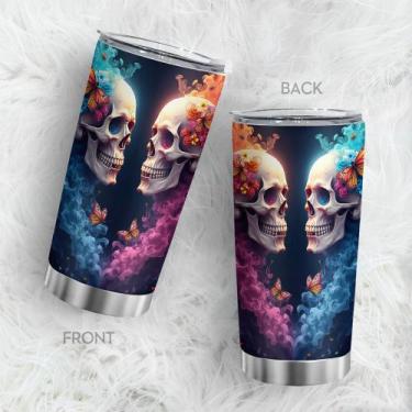 Imagem de Caneca de café de aço inoxidável Travel Tumbler Oasisdream 600ml
