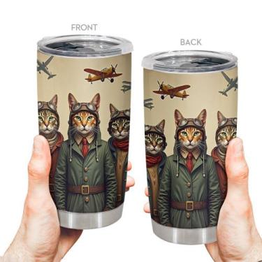 Imagem de Caneca de viagem Oasisdream Tumbler 600ml de aço inoxidável com tampa