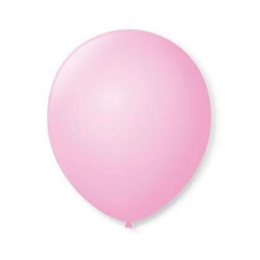 Imagem de Balão de Festa Latex 9'' 23cm - Rosa Baby - 50 unidades - São Roque