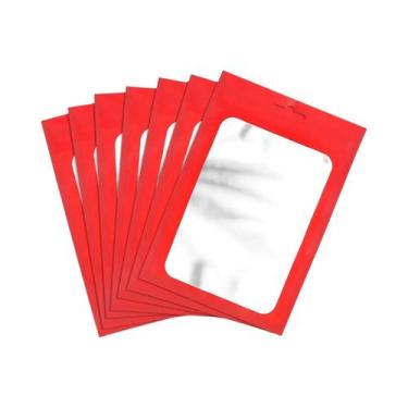 Imagem de Sacos Ziplock Coloridos De Mylar Com Janela Transparente Para Exibição