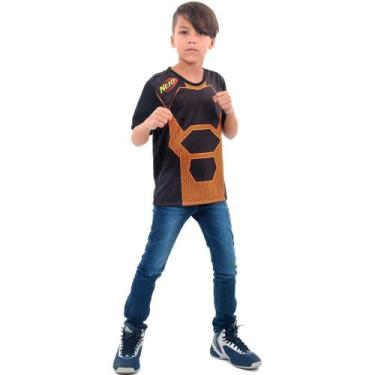 Imagem de Camisa Tática Nerf Infantil Laranja, G 9 - 12, Laranja