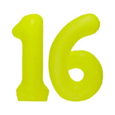 Imagem de Balões Digitais Fluorescentes Amarelo Neon Para Decorações De Aniversá