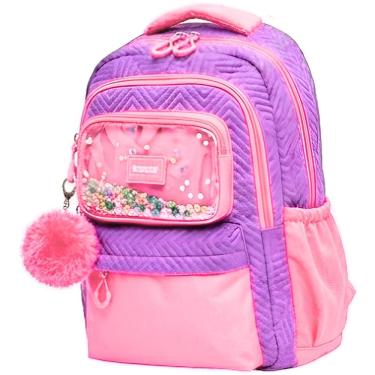 Imagem de Mochila Escolar Juvenil Chaveiro Pompom Passeio 45 cm Enjoy