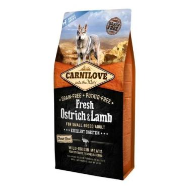 Imagem de Ração Premium Carnilove Fresh de Avestruz & Cordeiro Para Cães de Raça