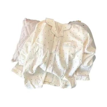 Imagem de Conjunto De Pijamas Com Estampa De Cerejas Para Mulheres, Moda Coreana