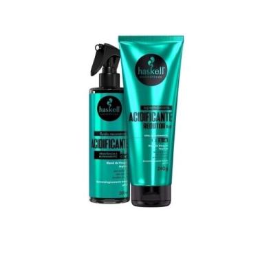 Imagem de Kit Acidificante Haskell Super Máscara 240g + Fluido 200ml  Selagem da