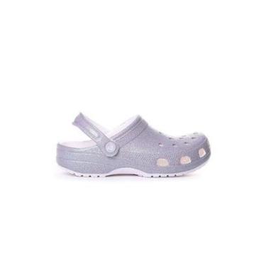Imagem de Sandália Crocs Classic Glitter Branco-Feminino