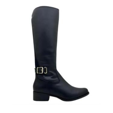 Imagem de Bota Montaria Via Uno com Fivela Cano Longo Feminina Estilo Clássico e Conforto-Feminino