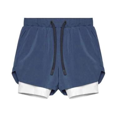 Imagem de Shorts De Fitness Masculinos 2 Em 1 De Secagem Rápida Para Corrida, Ve