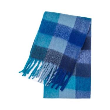 Imagem de Cachecol De Luxo Feminino Em Cashmere, Pashmina Grossa E Quente, Lenço
