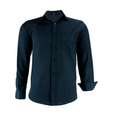 Imagem de Camisa Social LBL Masculina Manga Longa Clássica Com Bolso 3006 - AMIL