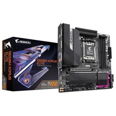 Imagem de Placa Mae Gigabyte AMD (AM5) Micro ATX DDR5 - B650M Aorus Elite 1.0