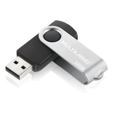 Imagem de Pendrive Multilaser Twist Pd589 32gb 2.0 Preto/prateado