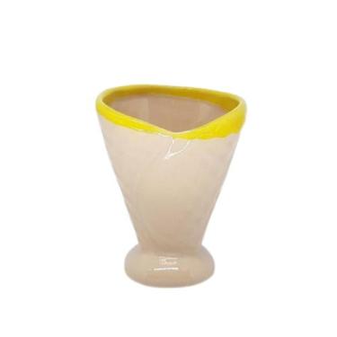 Imagem de Taça de Sorvete Casquinha Decorada em Cerâmica. - Lumes Decoraçoes, Am