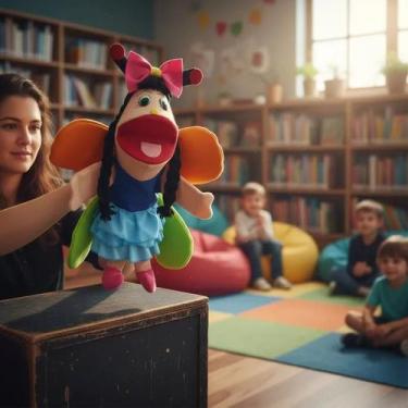 Imagem de Fantoche Dona Baratinha, fantoche de mão - Fantoches Gonzaga