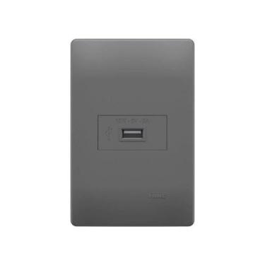 Imagem de Tomada Usb Fame Habitat Onix 15w Com Placa 4x2 Onix - FAME BRASIL