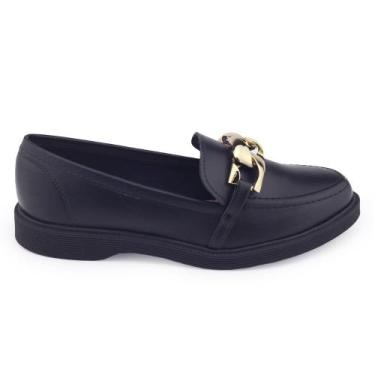 Imagem de Sapato Feminino mocassim Moleca 5666.110 casual chic, Preto, 38