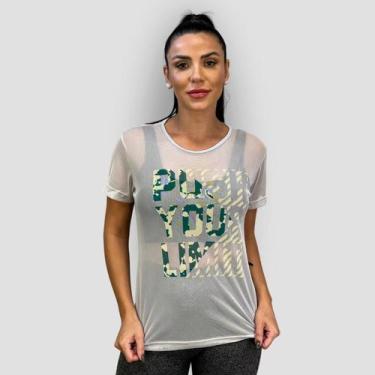 Imagem de Blusa de Tule Feminina Academia Moda Verão Corrida Esporte - EXPOSIÇÃO